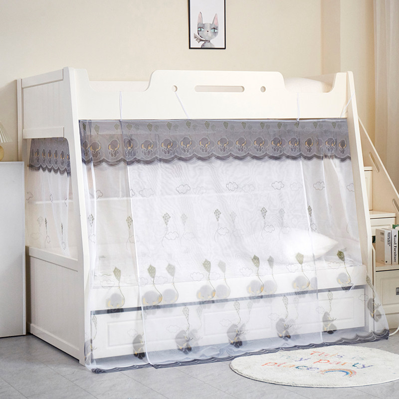 Child-mother bed mosquito net 1 2 meters children's upper and lower trapezoidal special bunk bed 1 5m household 1 35 bunk bed