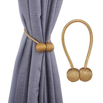 Curtain strap hanging ball tie rope adhesive hook Pearl modern simple Nordic punch-free creative magnet buckle