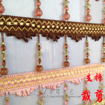 Special European style popular crystal beads decorative lace curtain accessories watermelon ball lace support cutting