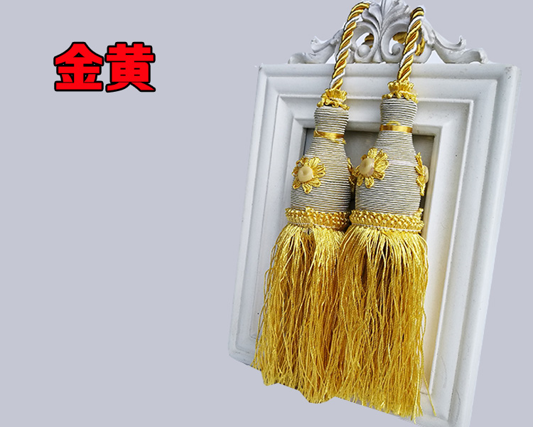 Rèm cửa rèm quai rèm cửa phụ kiện trang sức rèm cửa khóa tua dễ thương mục vụ Rèm cửa Hàn Quốc treo bóng đề can - Phụ kiện rèm cửa cây treo rèm không cần khoan tường
