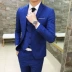 Rock nam thần doanh nhân Anh phù hợp với màu rắn bộ ba mảnh của trang phục biểu diễn trang phục phù hợp với studio