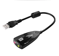 ổ đĩa miễn phí với một USB 7.1 card âm thanh bên ngoài 5HV2 stereo máy tính xách tay dòng hỗ trợ máy tính để bàn Win10 W8 - USB Aaccessories quạt nhỏ