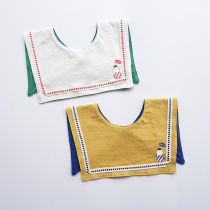 ins Korean version of the new baby bib pure cotton baby saliva towel square boy and girl bib 0-2 years old saliva pocket