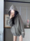 Essentials Women's Trendy Spring and Autumn Loose Hooded Zip-Up Sweatshirt Fog Casual Couple's Jacket