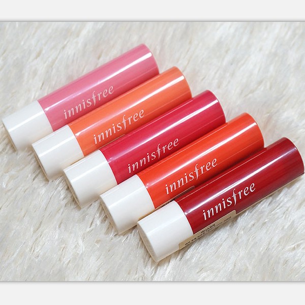 Innisfree lip balm lipstick moisturizing moisturizing lasting color lock natural lip plumping vitality flower Yan dyeing Korea