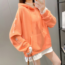 2021 Pregnant woman leave two new autumn fashion loose hat in a large - code female suit