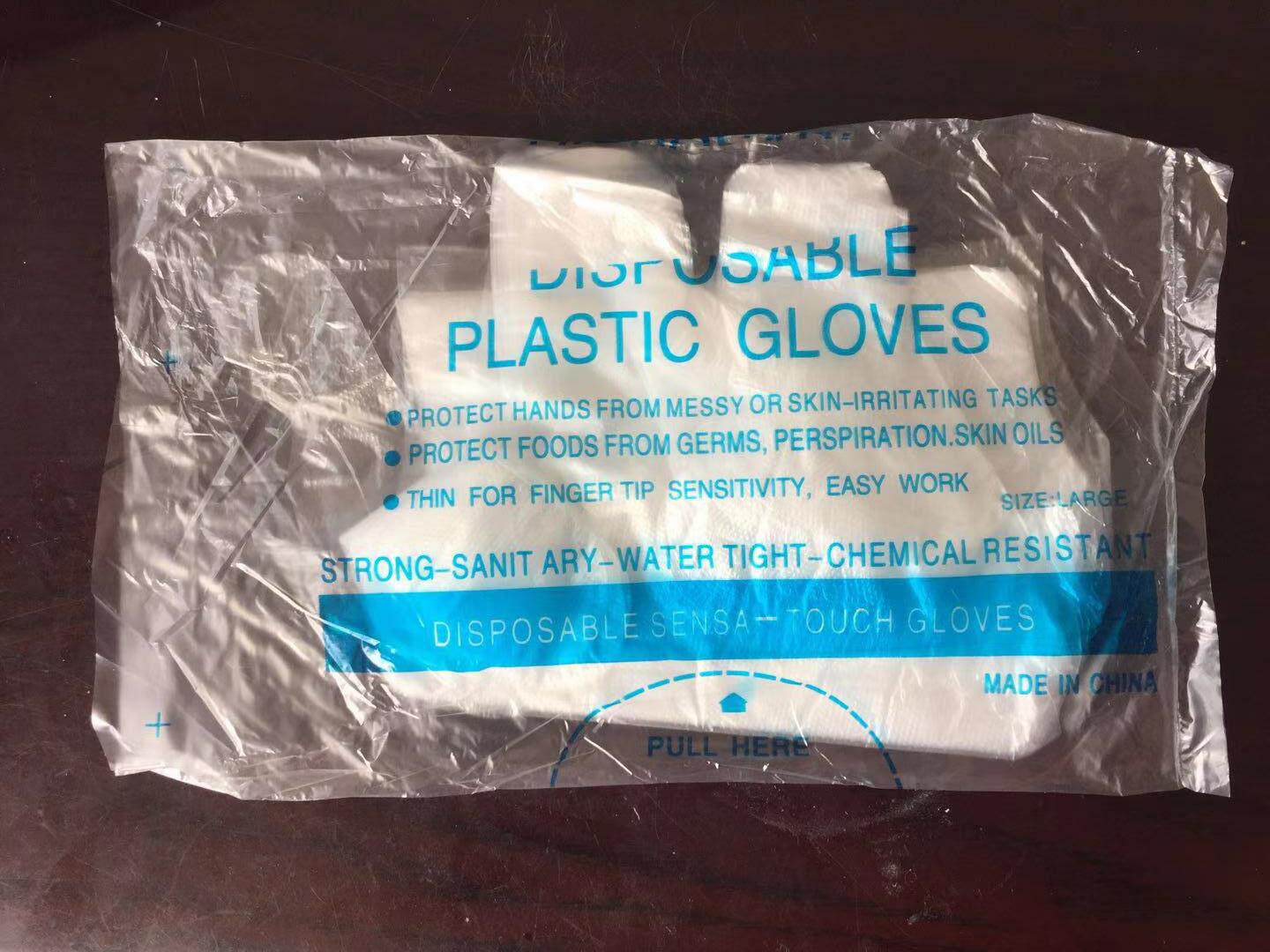Mechia Hand Protection Disposable Gloves Handfilm Food Transparent Plastic PE Film Gloves Transparent Gloves