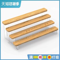 Solid wood Handmade Step Ladder Show jasmine Molly Constellation Sonny Angel Doll Containing Rack Blind Box Exhibition Shelf