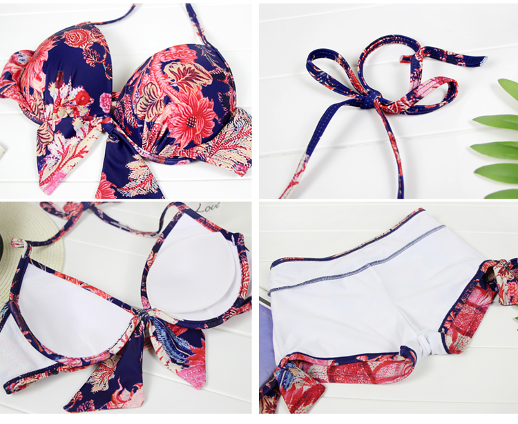 Cặp đôi mới Đồ bơi Bộ bikini của phụ nữ Quần lửng ba mảnh che bụng Suối nước nóng Khu nghỉ dưỡng Bãi biển Cặp đôi 	set đồ đi biển đôi	