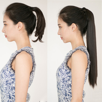 Wig ponytail female braid strap type black straight hair natural realistic straight ponytail fake ponytail long straight hair jiafa