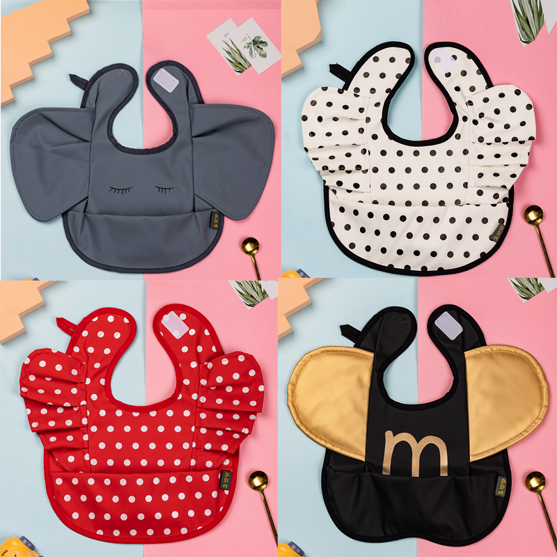 High-end stereo around the pocket of water eating around the buckle baby school meals around cartoon around the baby cocktail for men and women baby clothes