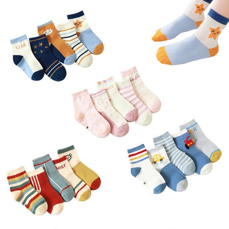 20 years new autumn and winter baby socks cartoon male and female cotton socks in cylinder socks combed cotton student children sports socks