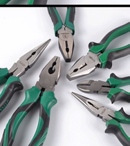 Vise wire pliers 8 inch oblique mouth pliers Oblique mouth pliers Pointed mouth pliers 6 inch multi-function labor-saving pliers green rubber handle