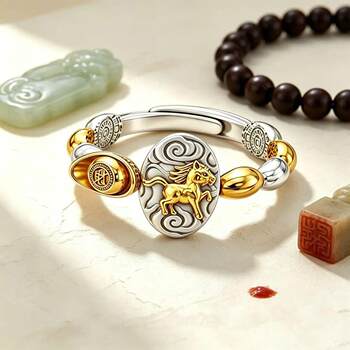 Copper alloy ring, jewelry, seven-grain rice zodiac ring, fashionable and versatile, same style for men and women, adjustable ring