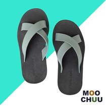 Moochuu Thai couple slippers rubber anti-slippers wear wear wear flat beach shoes outside wearing beach shoes