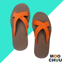 Moochuu Thailand imported rubber slippers female summer pregnant women bathroom anti-slip outside wearing beach shoes
