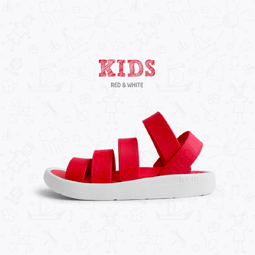 South Korean import care TOEOT children DIY sports sandals men and women summer non-slip soft bottom beach shoe slippers