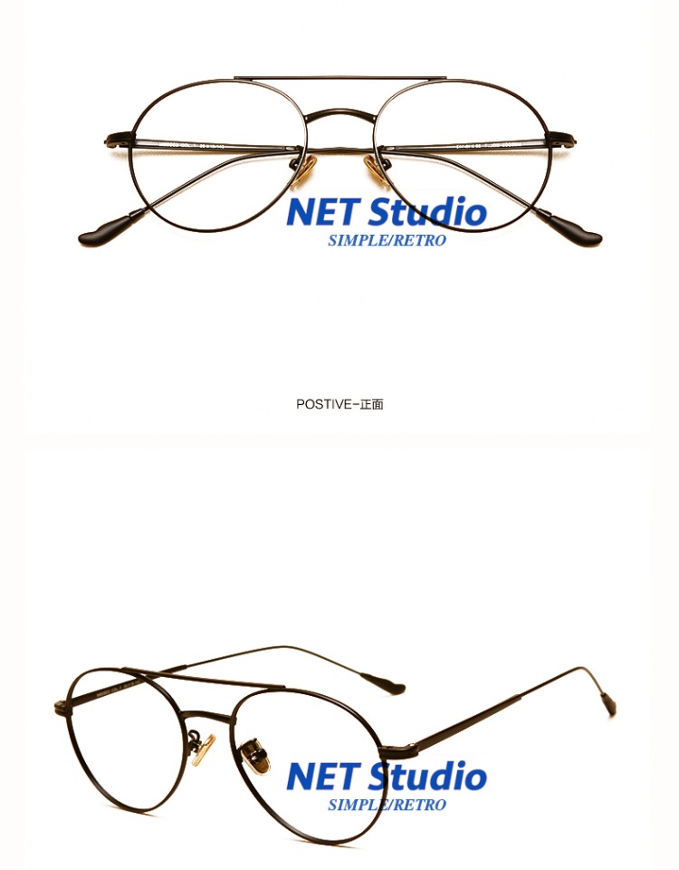 NET Studio / retro văn học trung tính men kim loại kính cận thị kính phẳng kính gentle monster south side