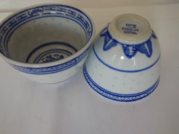 Jingdezhen gốm tách trà màu xanh và trắng tinh tế hai xi-lanh men trà bát rượu vang kính hầm rượu vang nhà bếp cung cấp