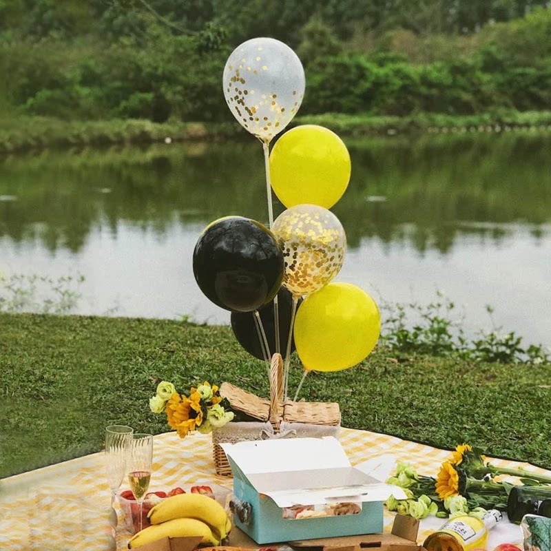 Air-ball table floating outdoor picnic Picnic Supplies Mandatory nets Red Balloon Bracket Couples Wedding birthday Birthday Decoration Arrangement