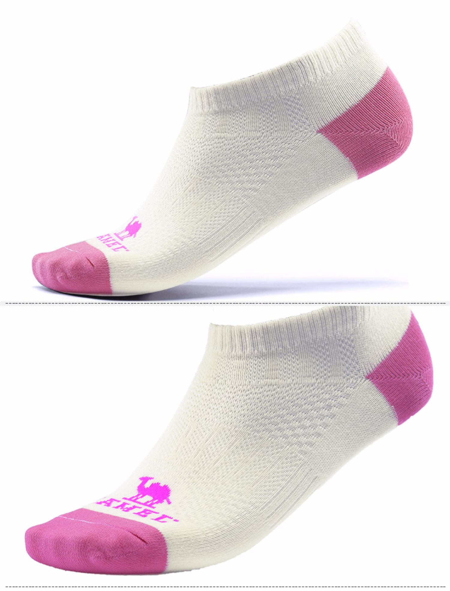 Vớ thể thao nữ Camel thoải mái thoáng khí thấp để giúp vớ cotton ngắn ống ba đôi vớ nữ vô hình phẳng nông vớ ngắn - Vớ thể thao tất lười nam