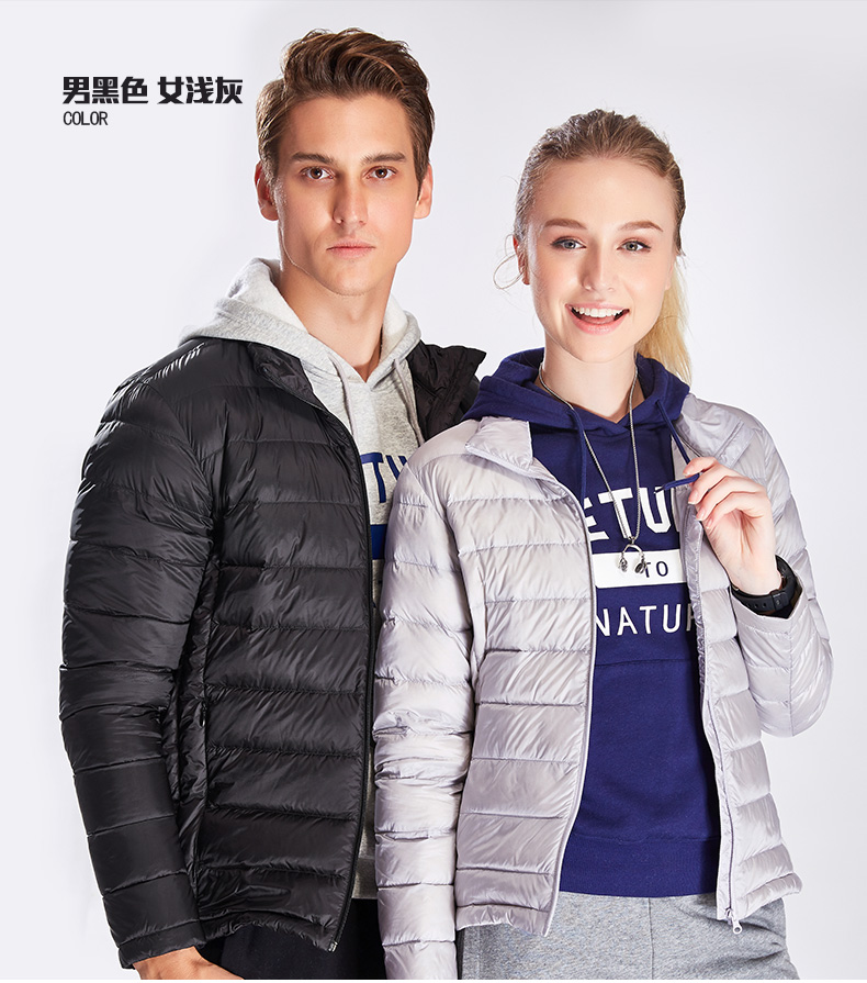 Camel thể thao loạt cuộc sống ấm áp thể thao và áo khoác giải trí đứng cổ áo unisex thể thao ngắn xuống áo khoác áo phao nike chính hãng