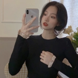 Черное короткое осеннее термобелье, базовый демисезонный лонгслив, с открытой спиной, 2021 года