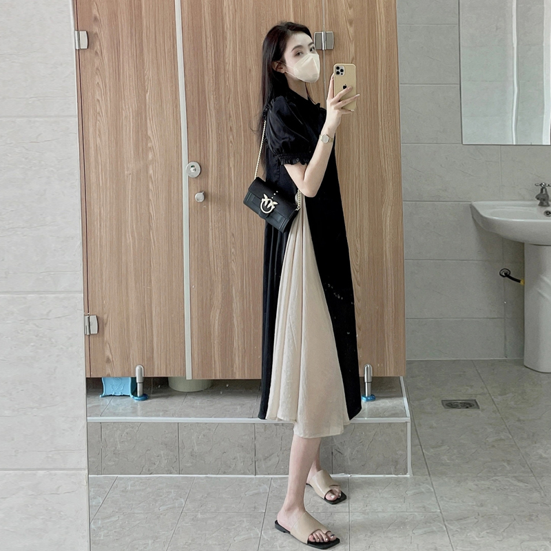 Lightweight elite cheongsam, black dress, light style, bright catchy style, puff sleeves, Chinese style Lightweight elite cheongsam, black dress, light style, bright catchy style, puff sleeves, Chinese style