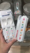 1baby Japanese baby baby baby baby paved with fork spoon box set for Japanese made
