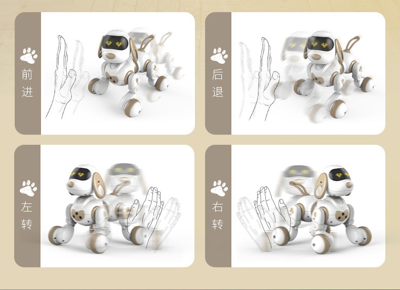 Robot thông minh đối thoại bằng giọng nói từ xa sẽ đi cậu bé thú cưng đồ chơi con chó con nhảy điện robot xe đồ chơi cho bé