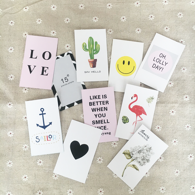 Simple INS Japanese and Korean style card chic wind shooting background with shooting props flamingo double-sided card