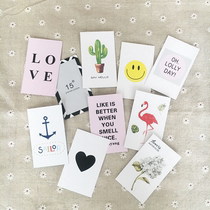 Simple INS Japanese and Korean style card chic style shooting background with shooting props Flamingo double-sided card