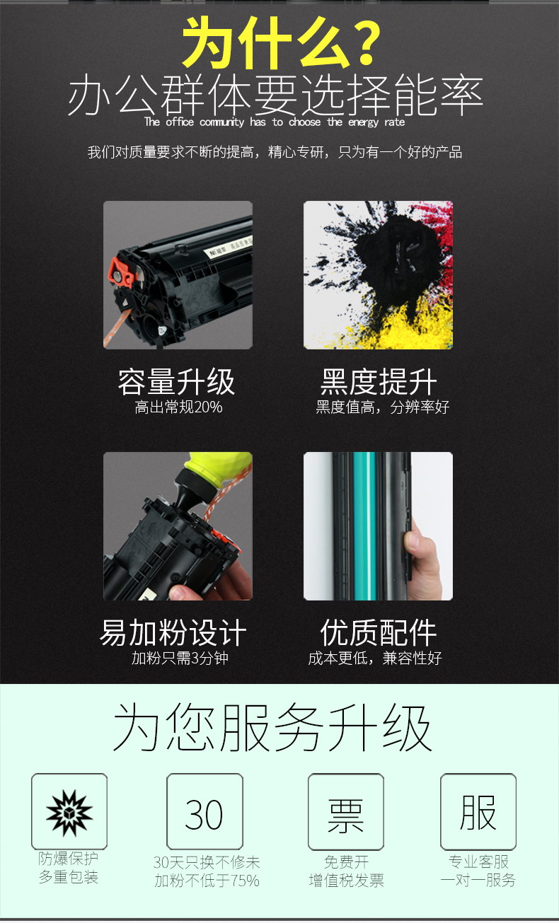 Tốc độ năng lượng áp dụng để dễ dàng thêm bột mực Hộp mực mực Canon LBP2900 LBP3000 L11121E crg-303 hộp mực - Hộp mực