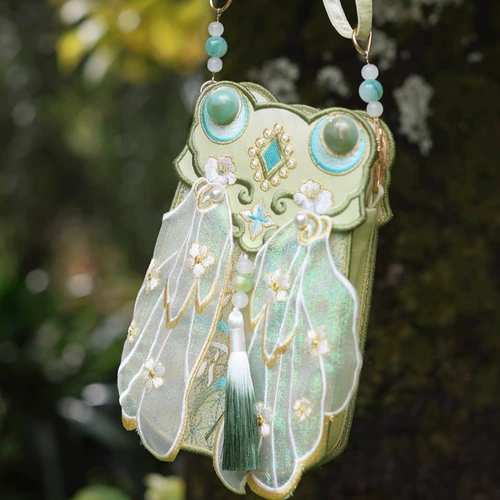 Caiyun Mark [Лето Нинчан] 2025 Весенние сумки Hanfu в китайском стиле Lady Cheongsam Симпатичная сумка для мобильного телефона