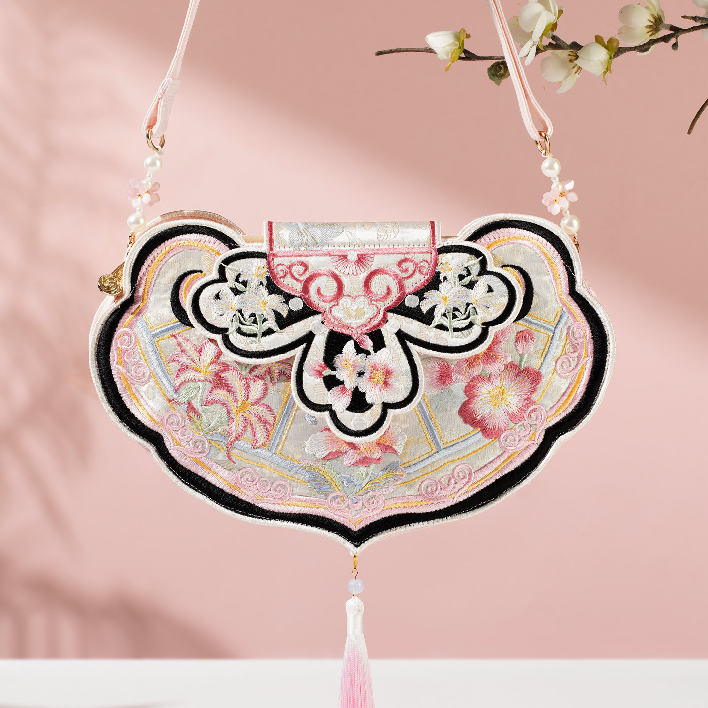 Caiyun Mark [Ruyi] Double-Sided Two-Tone New Chinese Style Crossbody Bag Phone Bag Vendor Bag Hanfu Bag - Thumbnail 3