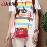 Кошелек, маленькая красная сумка через плечо, широкий экран