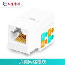 Datang Telecom style Category 6 Gigabit RJ45 gold-plated tested network computer socket module DTT-M6-1181