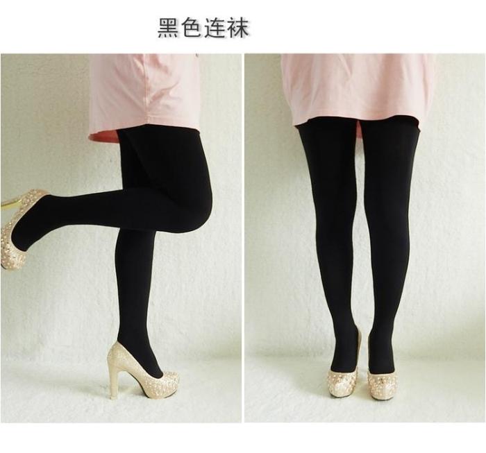 Cộng với phân bón XL pantyhose mùa xuân và mùa thu chất béo MM kéo dài mở rộng xà cạp cao eo chống móc lụa nữ kích thước lớn vớ quần tất lót lông đại hàn