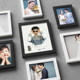 Photo wall decoration without punching photos living room background wall decoration photo frame hanging wall wall photo album wall creative combination