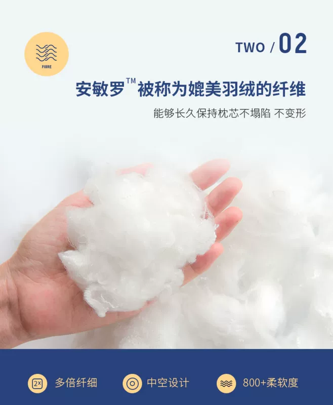 Ai Weimei khách sạn năm sao gối đơn đôi gối một đôi bông nhà chăm sóc đốt sống cổ gối lõi bông - Gối