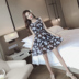 Bộ đồ bơi Yi Meishan Bộ ba mảnh của phụ nữ Hàn Quốc Suối nước nóng nhỏ Hương đen che bụng mỏng Áo tắm Xiêm bảo thủ - Bộ đồ bơi hai mảnh áo tắm 2 mảnh yếm Bộ đồ bơi hai mảnh