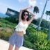 Chia áo tắm nữ võ sĩ bằng gỗ che bụng thon gọn Sinh viên Hàn Quốc nhỏ tươi nóng mùa xuân đồ bơi bảo thủ - Bộ đồ bơi hai mảnh đồ tắm 2 mảnh Bộ đồ bơi hai mảnh