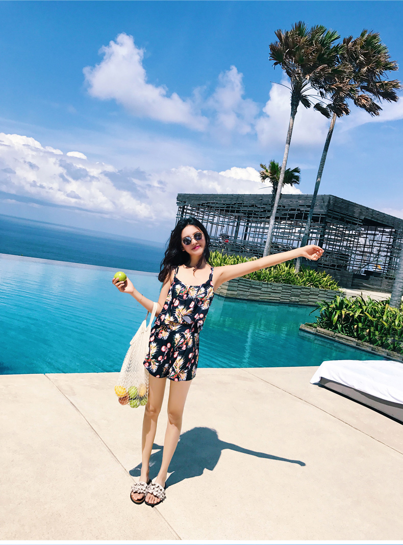 Áo tắm nữ kiểu dáng hot suối xuân 2018 mới thon gọn bụng bảo thủ Xiêm gợi cảm tụ tập đồ bơi Hàn Quốc - Bộ đồ bơi One Piece áo bơi liền thân đẹp