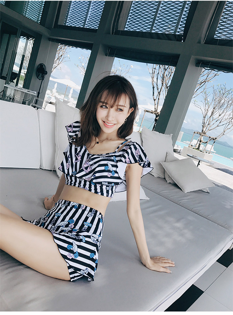 Áo tắm nữ sinh bảo thủ Nhỏ ngực nhỏ hai mảnh nhỏ tụ tập nước hoa Hàn Quốc suối nước nóng gợi cảm bơi lội - Bộ đồ bơi hai mảnh đồ bơi 2 mảnh đẹp