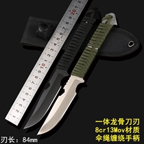 Cutter self-defense emergency outdoor knife high hardness straight knife field portable diving knife tactical survival knife