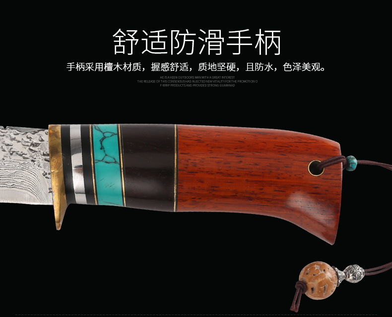 Trận chiến đặc biệt VG10 Damascus Steel Knife Dao ngoài trời hoang dã Tự vệ sống sót Sharp Sharp Bộ sưu tập dao thẳng - Công cụ Knift / công cụ đa mục đích dao đa năng