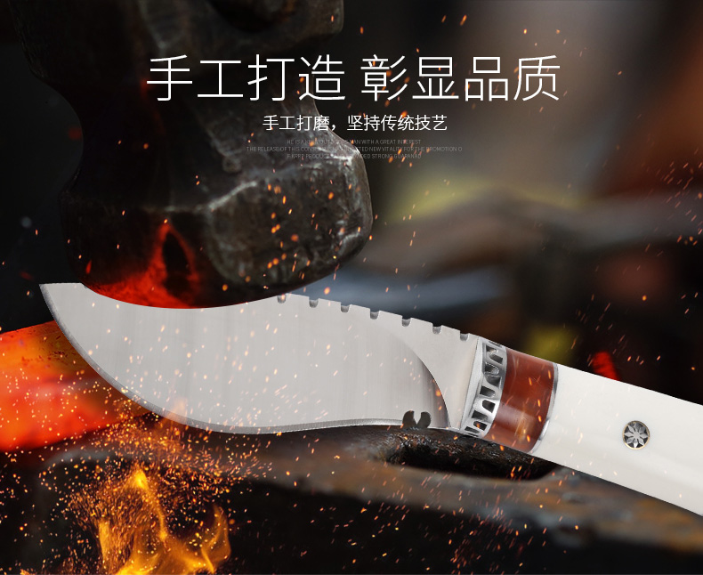 Độ cứng cao ngoài trời công cụ tự vệ sống sót quân sự dao hoang dã dao sống sót Thụy Sĩ cầm tay nhỏ dao thẳng mua bộ dao làm bếp