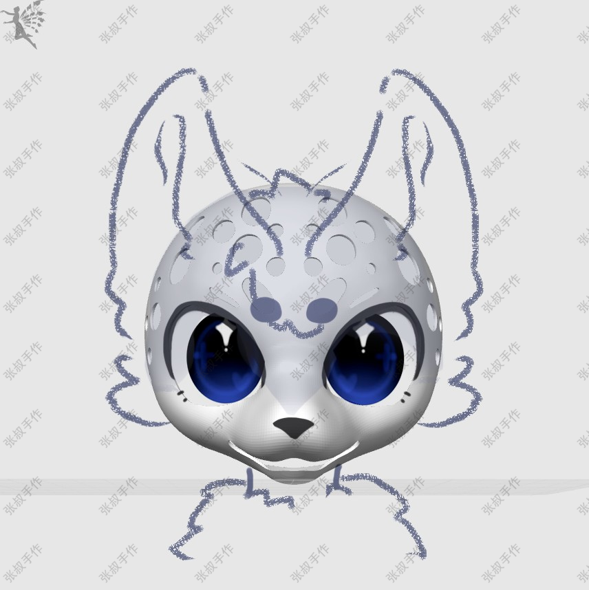 furry福瑞/兽装 长吻小狗狗款兽装头骨福瑞头骨 furry 打印头骨 福瑞头骨头壳包邮