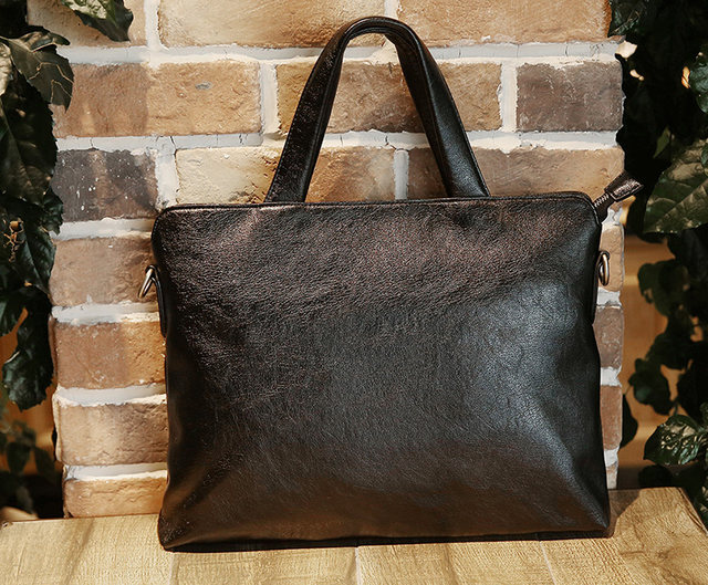 New Men's Genuine Leather Handbag, Horizontal Style, Business Casual Cowhide Shoulder Bag, Korean Trendy Crossbody Personalized Backpack, Men's Bag