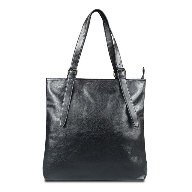 New Genuine Leather Handbag for Men, Korean Style Shoulder Bag, European and American Simple Casual Crossbody Bag, Trendy Men's Briefcase, Large Bag